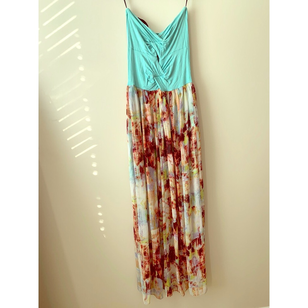 Strapless maxi dress